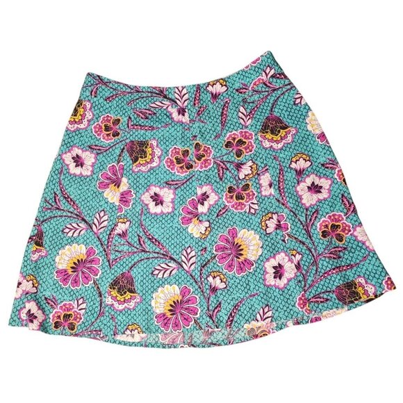 Loft Womens Floral Print A-Line Swing Skirt 100% Rayon Size 4 - Picture 2 of 4